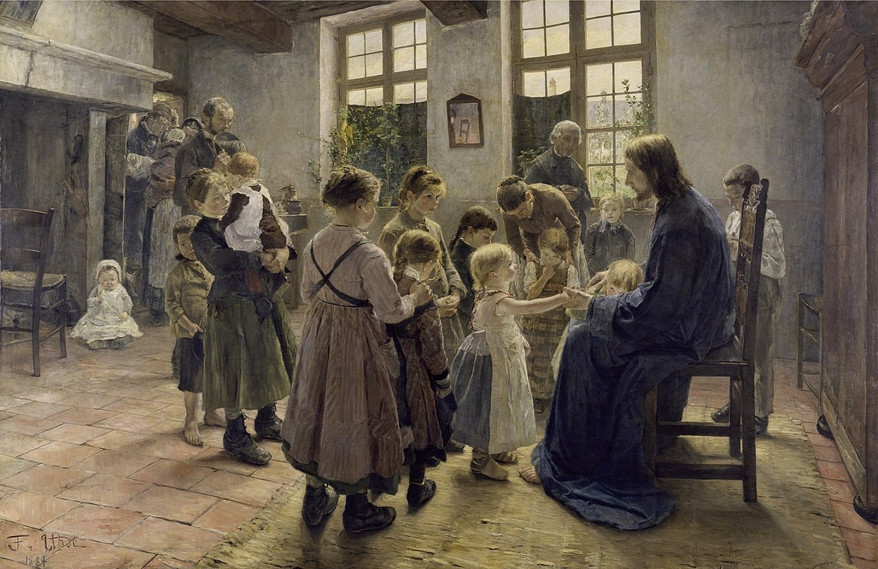 Sufrid que los niños vengan a mí (Let the Children Come to Me), Fritz von Uhde, 1884